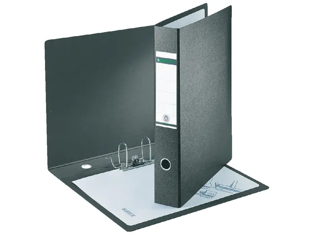 Ordner Leitz 1072 A3 77mm staand karton gewolkt zwart