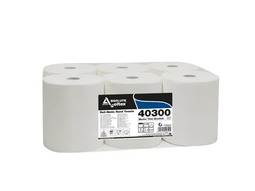 Handdoekrol Celtex Absolute 2-laags wit 285 meter krimp a 6 rol
