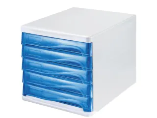 ladeblok,5lade(n),HxBxD 250x265x340mm,kunststof,wit - 1