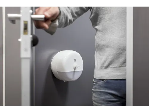Tork 681000 T9 SmartOne Mini Toiletpapier Dispenser Elevation Wit