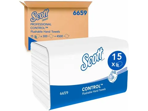 Scott 6659 Handdoek Intergevouwen Wit 1-Laags