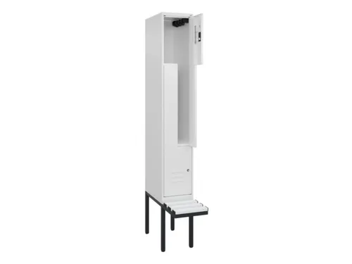 Z-garderobekast,HxBxD 2120x300x815mm,2vak,vak B 300mm,cil.-slot