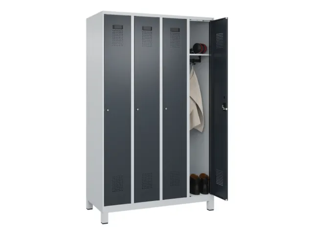 locker,HxBxD 1950x1200x500mm,4vak,vak B 300mm,cil.-slot,voeten