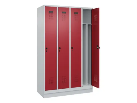 locker voor scheiding van kleding,HxBxD 1950x1200x500mm,4vak