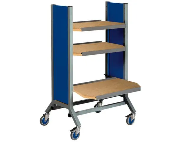 Mobiele Bijzettafel 900x610x1510mm 3verstelbare Uitschuifbare Legborde