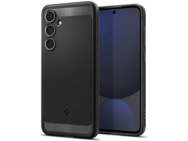 Spigen Rugged Armor Samsung Galaxy S24 FE Hoesje Back Cover Mat Zwart