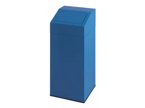 Afvalbak met pushdeksel 45 liter Blauw