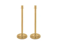 V-part Afzetpaal op verzwaarde voet 30cm Messing 2 stuks