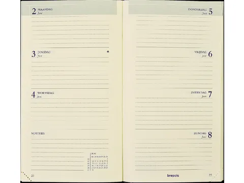 Agenda 2027 Brepols Interplan Lima 7dagen/2pagina's zwart