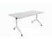 Table pliante Schaffenburg 120x80cm Blanc craie 25mm Cadre Blanc