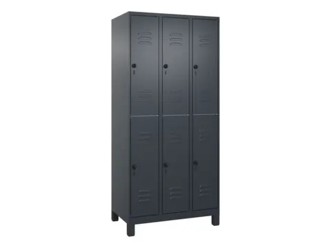 dubbeldekse locker,HxBxD 1950x900x500mm,3x2vak.,vak B 300mm
