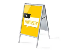 Stoepbord A1 complete set met print "A Emporter" Geel