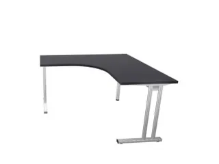 bureau in vrije vorm,HxBxD 740x1400x1400mm,vrije vorm,CC-zwart - 1