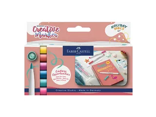 Marker creatief Faber-Castell Goldfaber brushpunt B set a 6 stuks Holi - 1