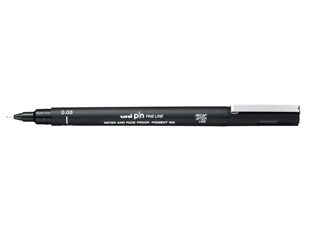 Fineliner Uni-ball Pin 0.03mm zwart