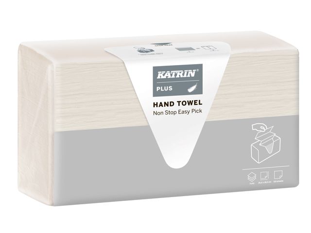 Handdoek Katrin 73177 Plus z-vouw 3-Laags 20.3x25.5cm wit
