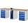 werkbank,HxBxD 890x2500x700mm,beukblad,draagverm. 750kg,3containers