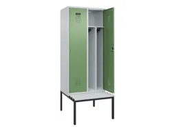 locker met bank,voor scheiding van kleding,HxBxD 2120x800x815mm,2vak