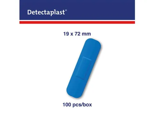 Detectaplast 8140 Pleister waterafstotend blauw 19x72mm 100 Stuks