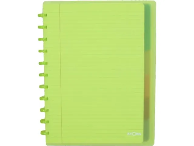 Cahier spirale A4+ 60 feuilles Ligné Couverture PP Assorti 6 intercal