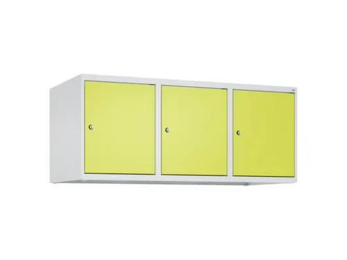 opzetkast,v. locker,3vak.,vak B 400mm,HxBxD 500x1200x500mm,vleugeldeur