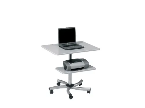Mobiele werktafel Rocada 2 verstelbare bladen melamine grijs