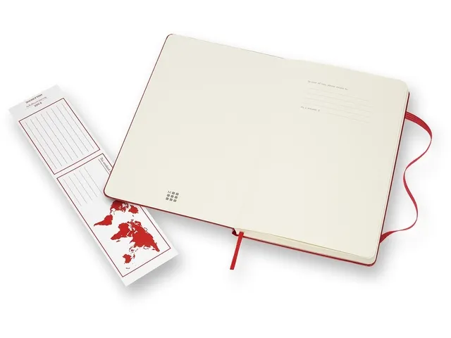 Notitieboek Moleskine large 130x210mm blanco hard cover scarlet red