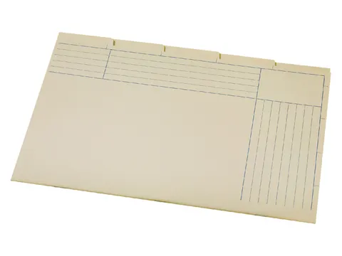 Sorteermap Atlanta folio 5 vakken 180gr geel