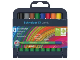 Viltstift Schneider Link-It 1,0mm assorti 8 stuks - 1