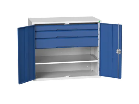 universele kast,HxBxD 1000x1300x550mm,1xStalen bodem,3lade(n)