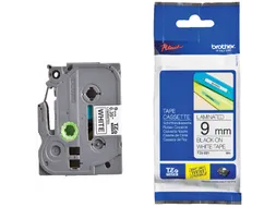 Labeltape Brother P-touch TZe-221 standaard 9mm zwart op wit