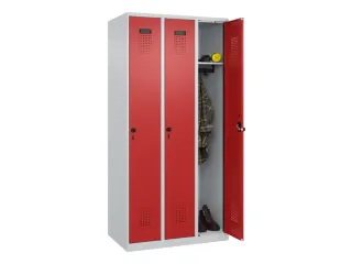 locker,HxBxD 1850x900x500mm,3vak,vak B 300mm,draaigrendel - 1