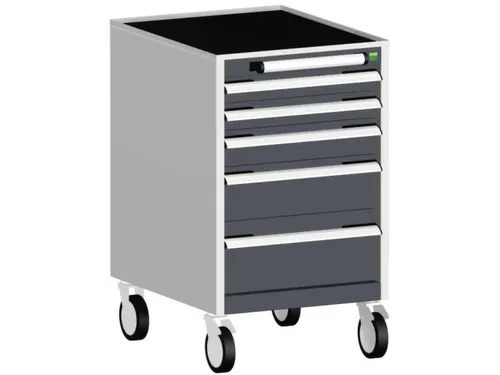 ladekast HxBxD 880x525x650mm 5laden romp RAL7035 front RAL7016