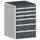 ladekast HxBxD 900x650x650mm 6laden romp RAL7035 front RAL7016