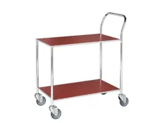 Tafelwagen,Draagverm. 150Kg,2Etage(S),Etage(S) Melaminecoating,Rood