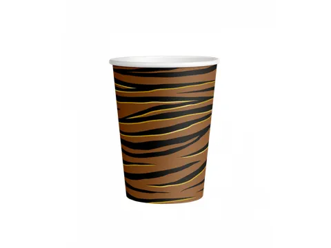 Wegwerp bekers Papier Cups Tiger Safari 8 stuks