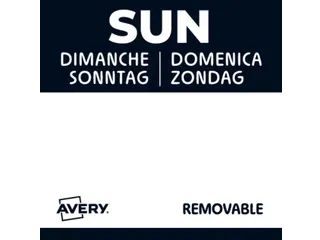 Etiket Avery HACCP zondag zwart 25x25mm 1000 stuks - 5