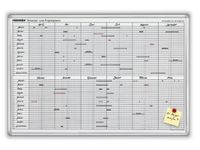personeel-/projectplanner HxB 60x90cm magnetisch bord wit met raster