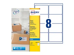 Etiket Avery J8165-40 99.1x67.7mm Inkjet wit 320 stuks