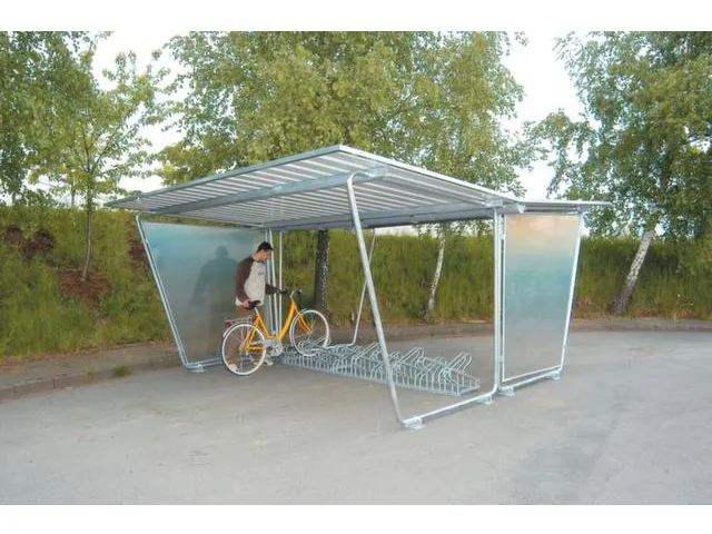 Paroi latérale,p. abri pour cycles,suivant à droite,paroi polyester