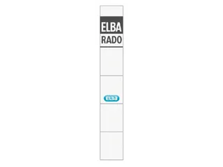 Rug-insteekkaart Elba Rado smal 24x159mm wit 10 stuks - 2