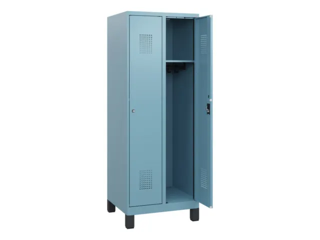 schoollocker,HxBxD 1630x600x500mm,2vak,vak B 300mm,cil.-slot,voeten