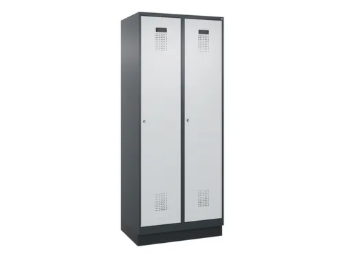 locker,HxBxD 1950x800x500mm,2vak,vak B 400mm,cil.-slot,sokkel
