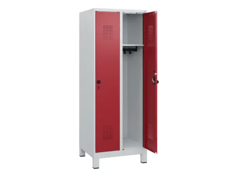 schoollocker,HxBxD 1630x600x500mm,2vak,vak B 300mm,draaigrendel,voeten