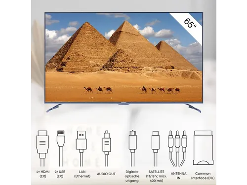 65UA3400X Tornado 65'' (165,1cm) 4K Ultra HD Smart TV Wifi Zwart