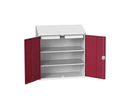lessenaarkast 1130x1050x550mm 2 legborden 2 laden RAL7035+RAL3004