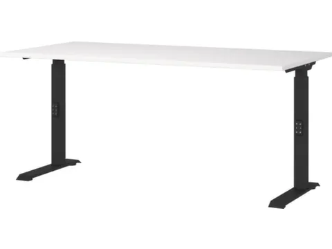In hoogte verstelbaar bureau,HxBxD 680-910x1600x800mm,blad wit