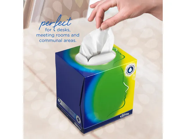 Facial tissues Kleenex kubus 3-laags 56stuks wit 8825
