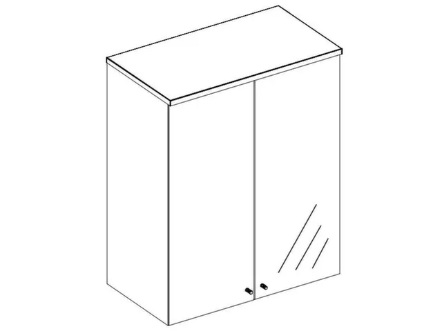 opzetkast v. kast met openslaande deuren Bl-wit 1155x400x445mm