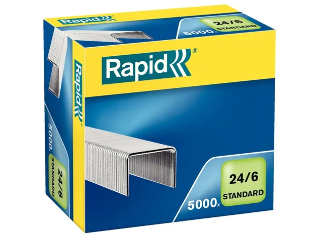 Nieten Rapid 24/6 gegalvaniseerd standaard 5000 stuks